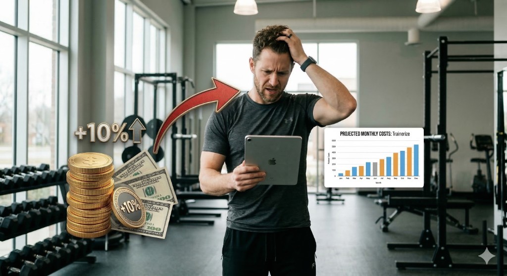 Trainerize 10% price increase, projected monthly costs rising